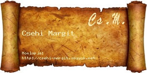 Csehi Margit névjegykártya